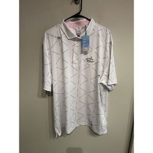 Puma Arnold Palmer Mens XXL White Golf Polo Shirt Performance